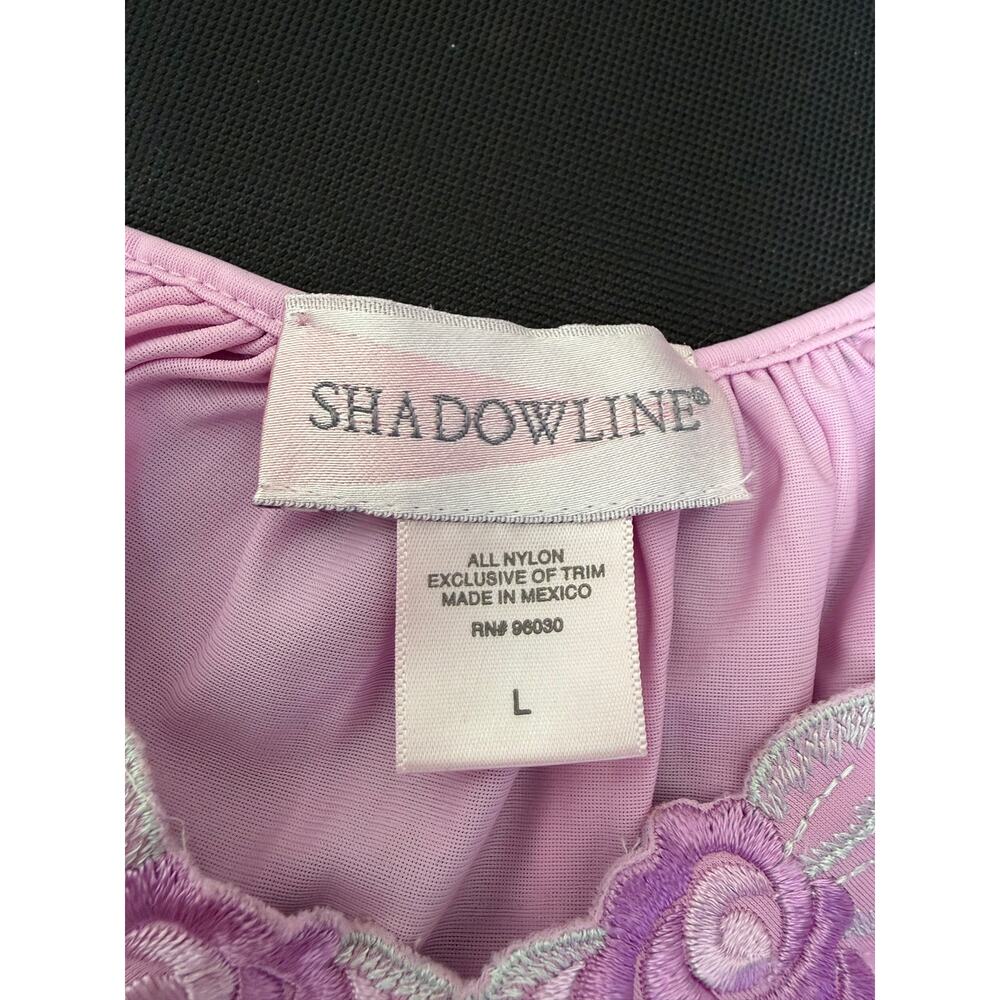 Vintage Shadowline Pink Petals Nightgown - Size L - Maxi Flutter Princess - Picture 4 of 5